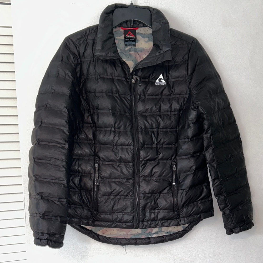 Gerry Weber Black Puffer Jacket Size Small Lightweight *tiny tear unnoticeable